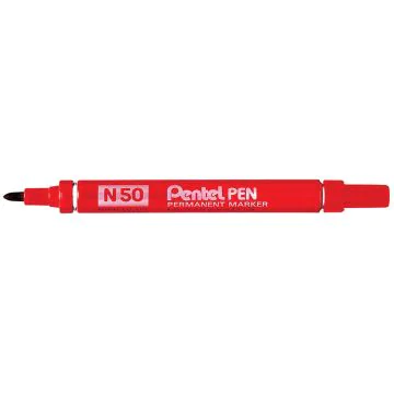 PENTEL : Marqueur permanent N50 - Rouge - N50-BE