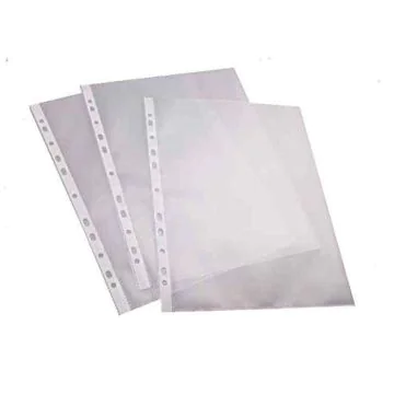 Photo Lot de 100 Pochettes perforées en PP lisse 0,07 mm - A4 : PRO-Office