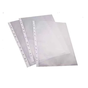 Photo Lot de 10 Pochettes perforées en PP - A4 - Incolore : PRO-Office épaisseur 0,05mm