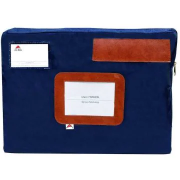 Photo Sac navette à soufflet avec zip - 420 x 320 mm - Bleu ALBA Image