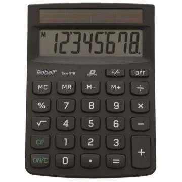 Photo Calculatrice de bureau écologique - 8 chiffres REBELL ECO 310