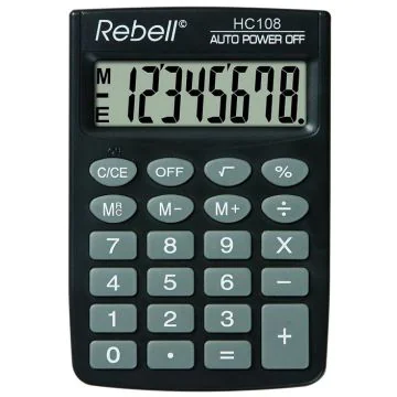 Photo Calculatrice de poche - 8 chiffres REBELL HC 108