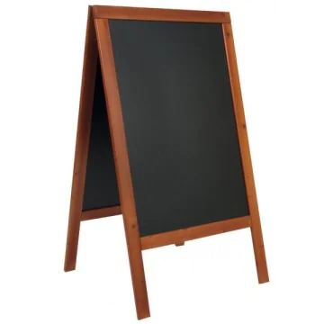 Photo Panneau extérieur noir inscriptible - 700 x 1250 mm - Acajou SECURIT Woody