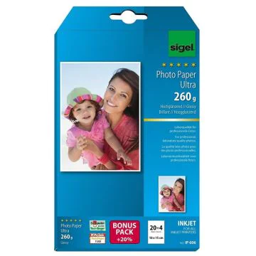 Photo SIGEL IP606 : Lot de  papiers photos Ultra - 10 x 15 cm format photo - Blanc