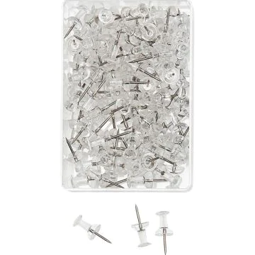 Photo WEDO : Boite de 100 punaises - Transparent - 54249
