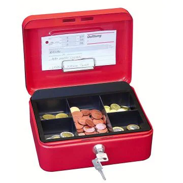 Photo WEDO Caissette à monnaie et billets - Rouge - 200 x160 mm