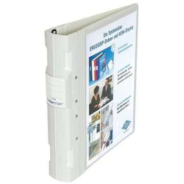 Photo WEDO : Classeur à 4 anneaux pour présentation Ergogrip - Dos 56 mm - Blanc