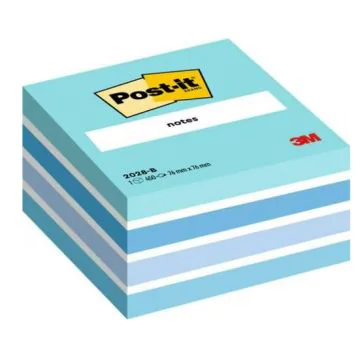 POST-IT : notes adhésives - Bleu pastel - 76 x 76 mm