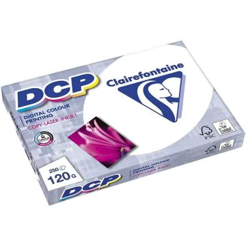 Ramette de papier de 250 feuilles A4 DCP - 120 g - Blanc : CLAIREFONTAINE Photo