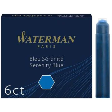 WATERMAN : Boite de cartouches d'encre - Bleu S0110950