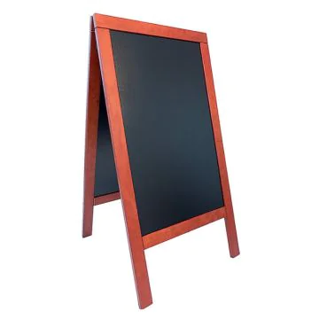 Panneau extérieur en acajou avec tableau noir - 700 x 1350 mm : SECURIT Deluxe SBS-M-135
