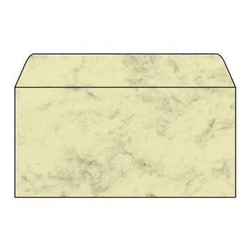 SIGEL DP074 : Lot de 50 enveloppes marbrées - 110 x 220 mm - Beige