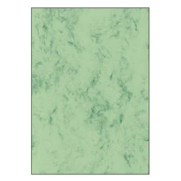 SIGEL DP263 : Lot de 100 feuilles marbrées - Format A4 - Vert