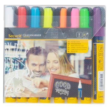 Feutre à craie liquide 2 - 6 mm - Assortiment : SECURIT Lot de 8 Image