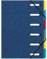 Trieur avec élastiques 6 compartiments Bleu EXACOMPTA 55062E