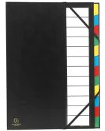 55340E EXACOMPTA  : Trieur avec élastiques  Assortiment Couverture