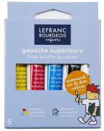 Photo Tube de Gouache 5 Couleur Primaire Lefranc 807560