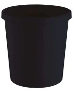 Photo Corbeille à papier de 18 L - Plastique recyclé - Noir HELIT The Green German