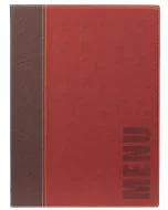 Photo Protège-menus A4 - Imitation cuir - Bordeaux : SECURIT Trendy