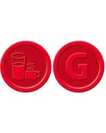 SIGEL : Lot de 100 jetons contre-valeurs - Boissons - Rouge WM006