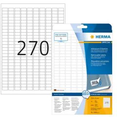 Étiquettes adhésives - Blanc - 17,8 x 10 mm : HERMA Lot de 6750