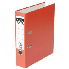 Classeur à levier en PVC - Dos 80 mm - Rouge : ELBA Rado Plast Image