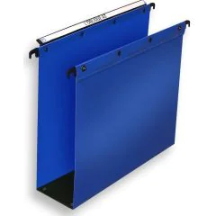 Lot de 10 dossiers suspendus pour Tiroir - Fond 80 mm - Bleu : L'OBLIQUE Modèle
