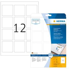 HERMA : Étiquettes adhésives repositionnables blanches - 60 x 60 mm 10109
