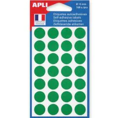 Pastilles adhésives 15 mm Vert AGIPA Apli 111841