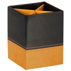 Pot à crayons 4 compartiments - Noir/Orange RHODIA