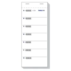 COGIR  11892 : Lot de blocs  PIZZA - Carnet autocopiant  Dupli - 235 x 95 mm (Restaurant et pizzeria)