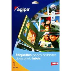 Étiquettes brillantes - 210 x 297 mm - Blanc : AVERY Lot de 10 Visuel