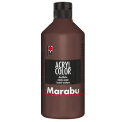 Peinture Acrylique - 500 ml - Brun moyen MARABU Acryl Color