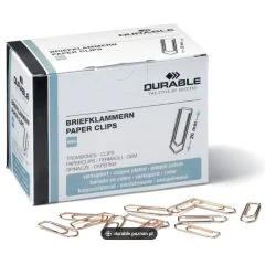 Boite de 1000 trombones en métal - Cuivré - 26 mm : DURABLE Image