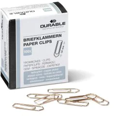 Boite de 100 trombones en métal - Cuivré - 32 mm : DURABLE Visuel
