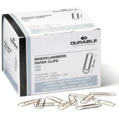 Photo DURABLE 1209-24 Boite de 1000 trombones en métal cuivré