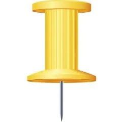 Exacompta : Boite de 25 Punaises jaunes - Push Pins 14703E photo