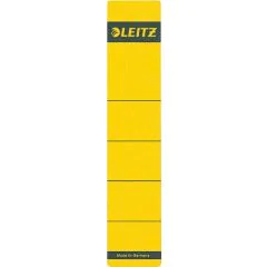 Photo Etiquettes Dos de classeur - 61 x 285 mm - Jaune : LEITZ Lot de 10 - 1640-00-15