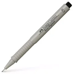 Stylo feutre à encre Noir - Pointe métallique - 0,3 mm : FABER CASTELL Visuel