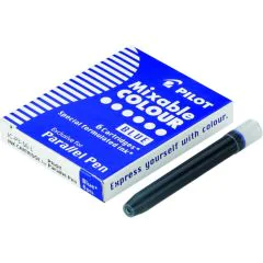 Cartouche d'encre pour stylo plume de Calligraphie Parallel Pen - Bleu : PILOT Lot de 6 Visuel