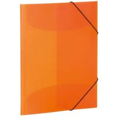 Chemise à élastiques A3 en PP translucide - Orange HERMA image