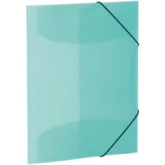 Chemise à élastiques A4 en PP translucide - Turquoise : HERMA Visuel