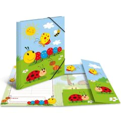 Chemise à élastiques A4 - Motif Frieda et ses amis : HERMA Ecole Maternelle image