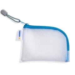 Pochette à filet avec fermeture éclair - A7 - Transparent / Bleu : HERMA Mesh Bags image