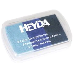Coffret de 3 Tampons Encreurs - Bleu clair/Bleu moyen/Bleu foncé : HEYDA Image