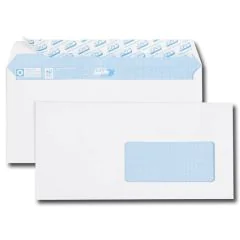 Enveloppes avec fenêtre de 45 x 100 mm - 110 x 220 mm - 90 g : GPV Office Lot de 500 Visuel
