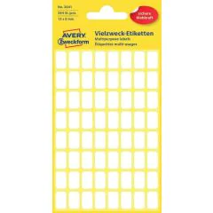 AVERY : Lot de 384 étiquettes adhésives - 13 x 8 mm - Blanc
