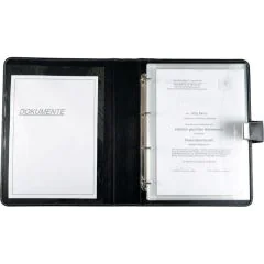 Serviette-Classeur A4 en simili cuir - Noir : ALASSIO Visuel