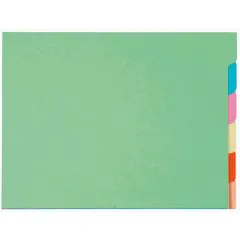 EXACOMPTA 336000E : Jeux de 6 chemises à onglets Super - A4 Assortiment