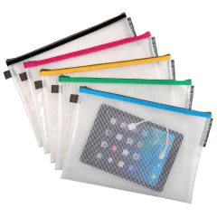 Pochettes à fermeture éclair - 350 x 250 mm - A4 - Assortiment EXACOMPTA